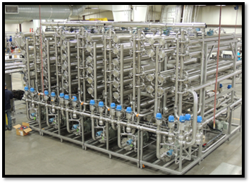 Figure 2: JBT Marel HTST Pasteurization Skid (High Temp/Short Time)