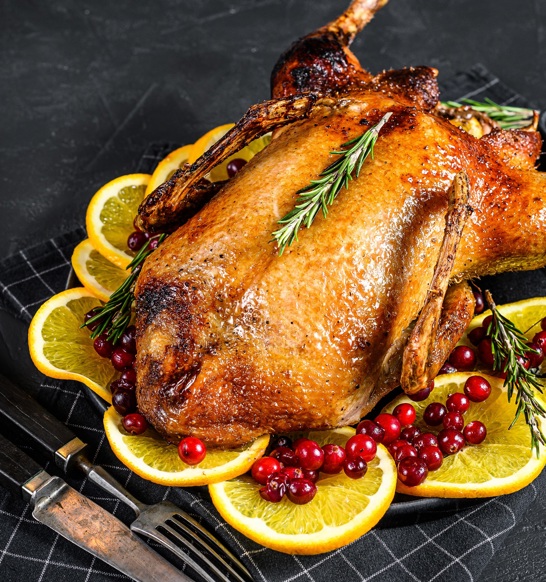 Baked Goose Stuffed Oranges 2400