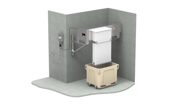 MAJA Scherbeneiserzeuger RVH 1500 auf Konsole für Eisvorratswagen EVP 310 mit Ozon-Entkeimungsmodul