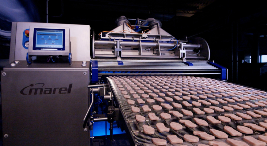 Marel Revoportioner 1000 Low Pressure Forming Chicken Nuggets